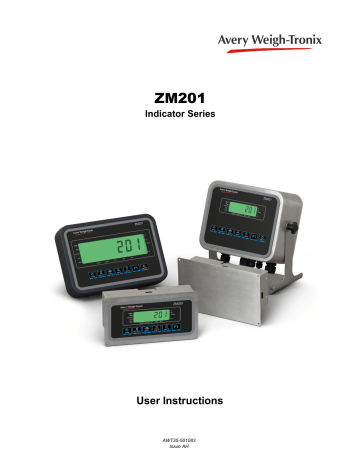 Dload. Avery Weigh-Tronix ZM201 Indicator | Manualzz