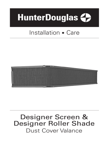 Installation And Care Instructions Paramount  - Hunter Douglas