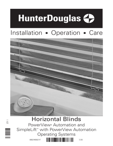 Hunter Douglas Powerview And Simplelift Installation Operation Care Manual Manualzz