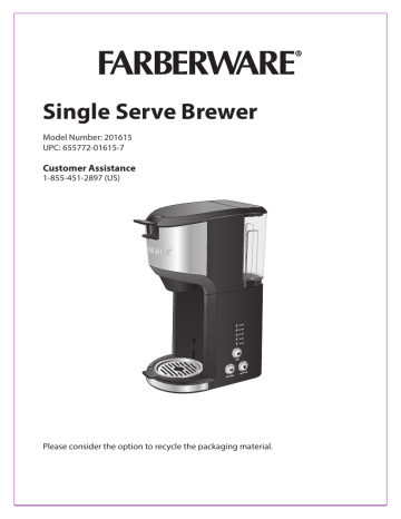 Farberware 201615 Coffee Maker Owner's Manual | Manualzz