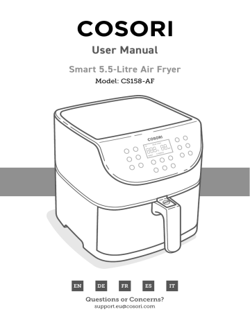 Cosori CS158-AF Air Fryer Bedienungsanleitung | Manualzz