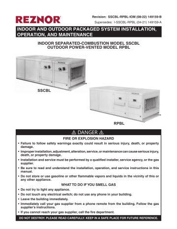 Reznor Rpbl Installation Instruction 