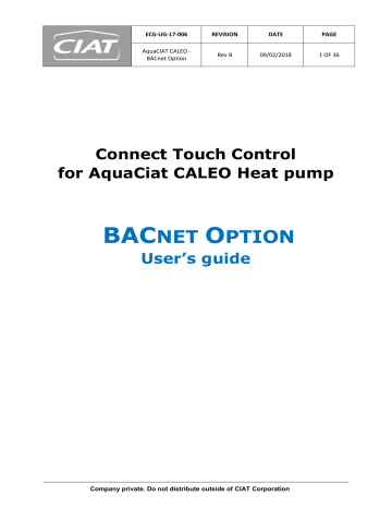 Ciat AQUACIAT CALEO Manual | Manualzz