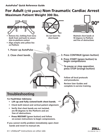 Zoll AutoPulse Resuscitation System Quick Reference Guide | Manualzz