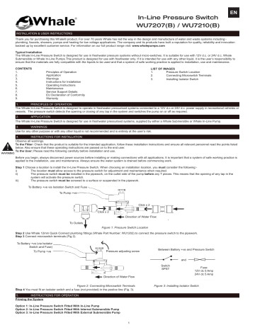 Whale In-Line Pressure Switch User Instructions | Manualzz