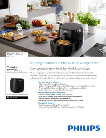 Freidora de aire Philips Airfryer Viva Collection Airfryer Polishop Airfryer Philips Walita de 2