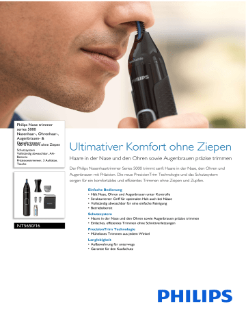 Philips NT5650/16 Nose trimmer series 5000 Nasenhaar-, Ohrenhaar ...