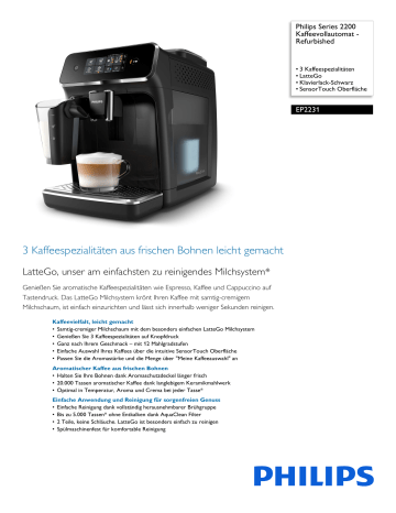 Philips EP2231/40R1 Series 2200 Kaffeevollautomat - Refurbished ...