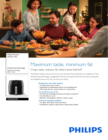 Philips Viva Collection HD9630 Twin TurboStar XXL - Hot air fryer