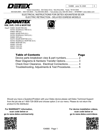 Detex Delayed Egress Installation Instructions | Manualzz