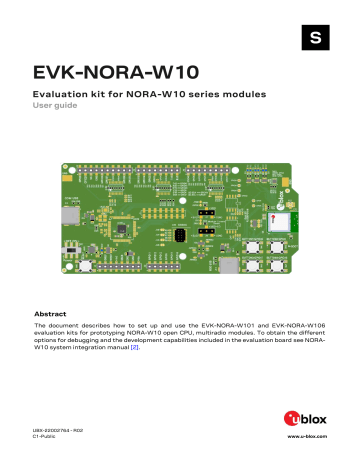 u-blox EVK-NORA-W1 User Guide | Manualzz