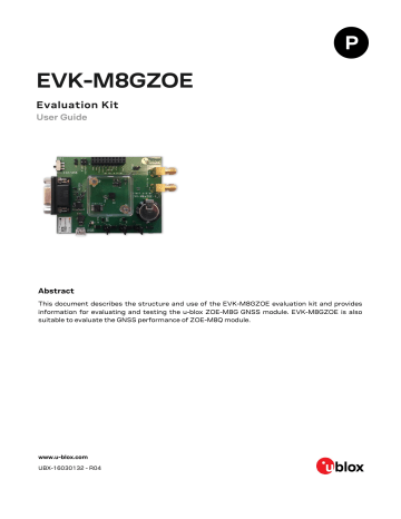 U-blox EVK-M8GZOE User Guide | Manualzz