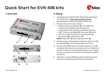 U-blox EVK-M8 Quick Start | Manualzz