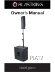 BlastKing PLA12 Owner's Manual
