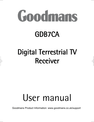 Goodmans GDB7CA User Manual | Manualzz