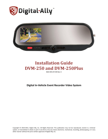 Digital-Ally DVM-250 Installation Manual | Manualzz