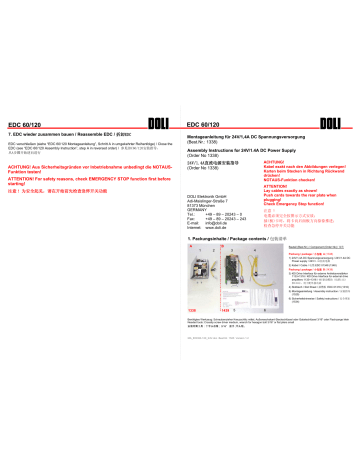 Doli EDC 60 Assembly Instruction | Manualzz