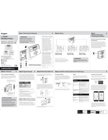 Drayton miGenie Wish 2 T724R Installation Manual | Manualzz