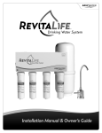 EasyWater RevitaLife Installation Manual And Owner's Manual