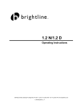 Brightline 1.2 N Operating Instructions Manual
