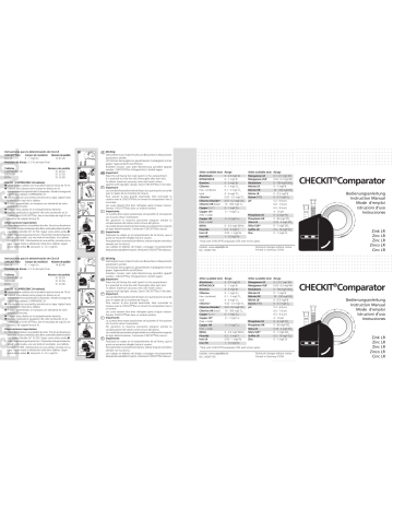 Aqualytic CHECKIT Comparator Instruction Manual | Manualzz