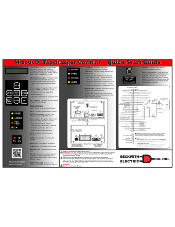 BECKWITH ELECTRIC M-2001D Quick Start Manual | Manualzz