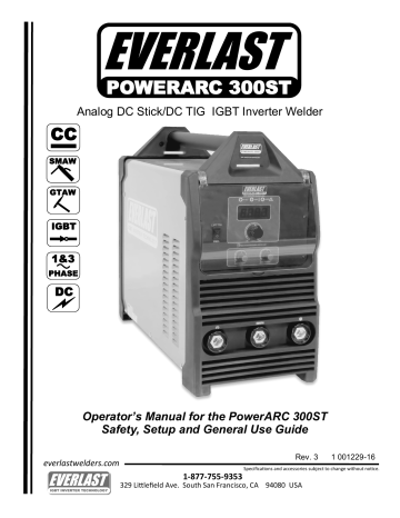 Everlast POWERARC 300ST Operator's Manual | Manualzz