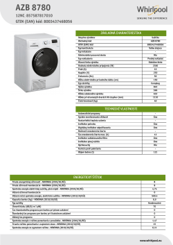 WHIRLPOOL AZB 9320 - Fiche technique, prix et avis