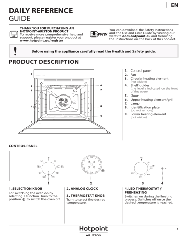 HOTPOINT/ARISTON FIT 801 H OW HA Oven Daily Reference Guide | Manualzz