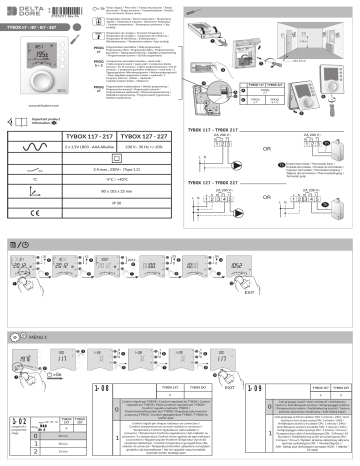 DELTA DORE Thermostat filaire programmable Tybox 1117 Manual do usuário ...