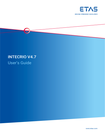 ETAS INTECRIO User's guide | Manualzz