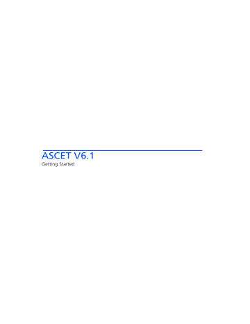 ETAS ASCET V6.1 Getting Started | Manualzz