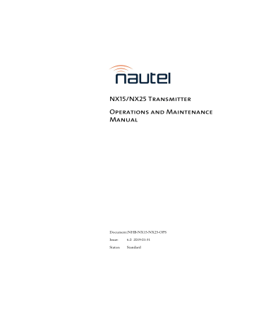 Nautel NX25 / NX15 Ops and Maintenance Manual | Manualzz