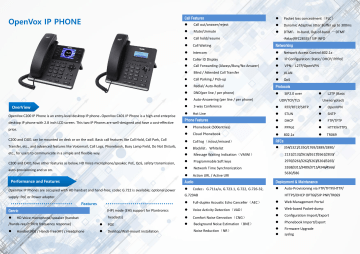 OpenVox C Series IP Phone Datasheet | Manualzz