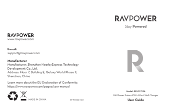 RAVPower RP-PC026 Benutzerhandbuch | Manualzz