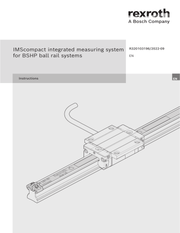 Bosch Rexroth R320103196 IMScompact integrated measuring system Manual ...