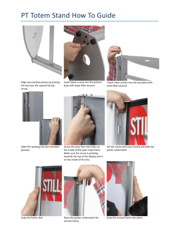 Displays2go PT2472BK 24 x 72 Poster Stand Guide | Manualzz