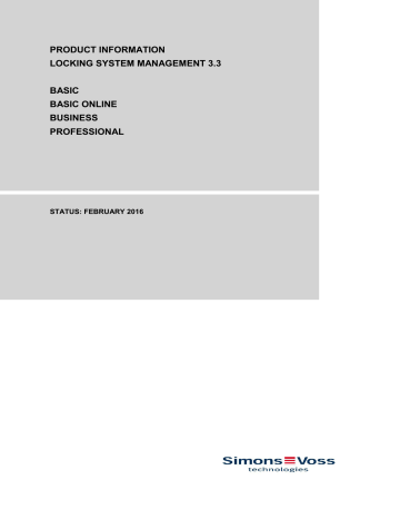 Simons Voss LSM 3.3 Owner's Manual | Manualzz