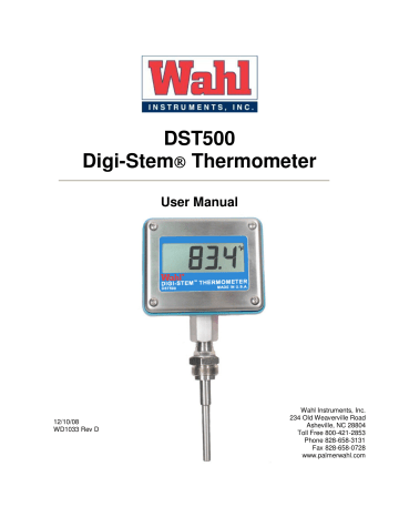 Palmer Wahl DST500 User Manual | Manualzz