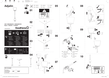 GoodHome ADJALIN PENDANT WIRE E27 GREY instruction manual | Manualzz