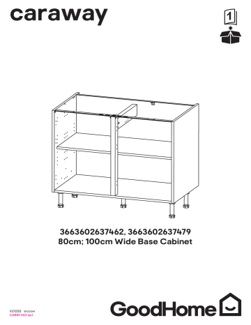 GoodHome 100cm base cabinet white sfc Instruction manual | Manualzz