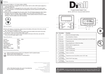 Diall EMT700-UK Instruction Manual | Manualzz