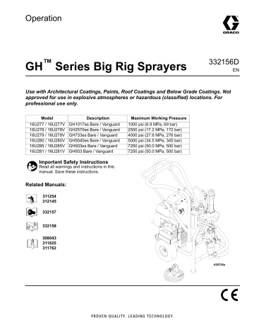 Graco 332156D GH Series Big Rig Sprayers Owner's Manual | Manualzz
