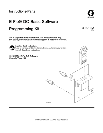 Graco 332732A, E-Flo DC Basic Software Programming Kit Instructions | Manualzz