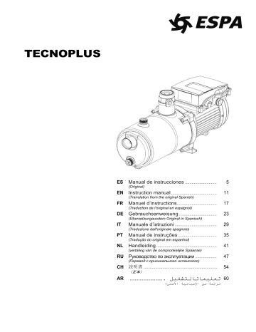 Espa Tecnoplus 15 instruction manual | Manualzz