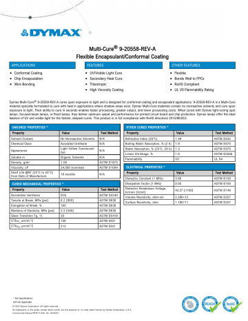 Dymax 9-20558-REV-A Datasheet | Manualzz