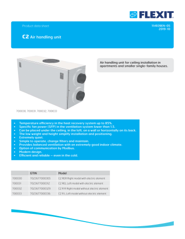 Flexit C2 Data Sheet | Manualzz