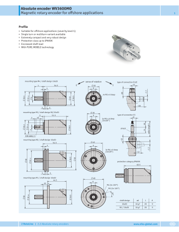 Siko WV3600MO Absolute encoder Data Sheet | Manualzz
