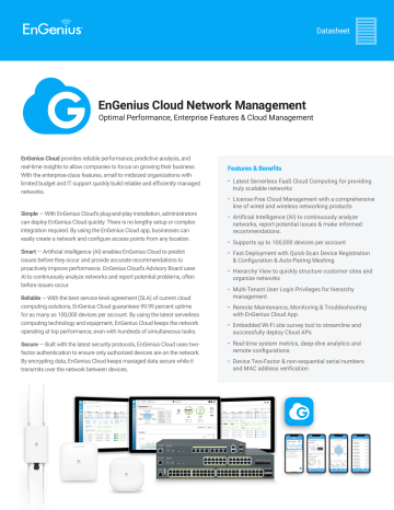 EnGenius ECW115 Wi-Fi 5 Cloud-Managed Wave 2 Wall-Plate AP Data Sheet | Manualzz