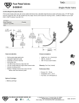 T&amp;S Brass B-0508-01 Single Pedal Valve, Wall Mount, Angled Loose Key Stop &amp; Volume Control Specification